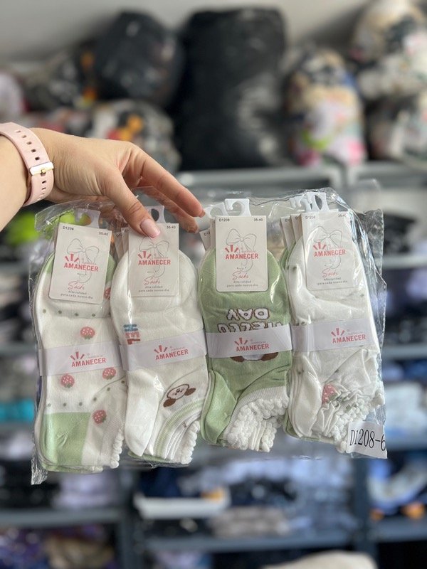 Amanecer Soquete Pack por 3 Verde frutilla