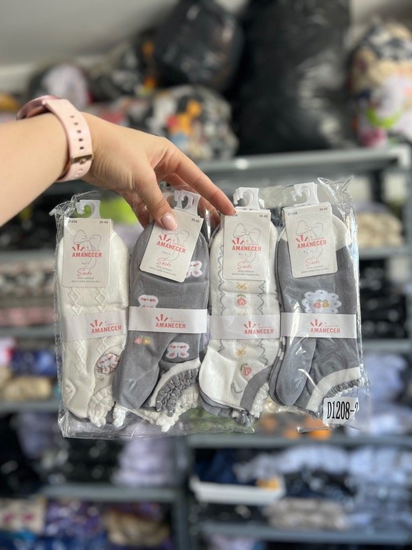 Amanecer Soquete Pack por 3 Gris Conejo