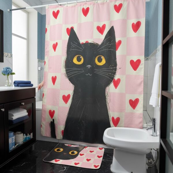 Set de Gato corazones
