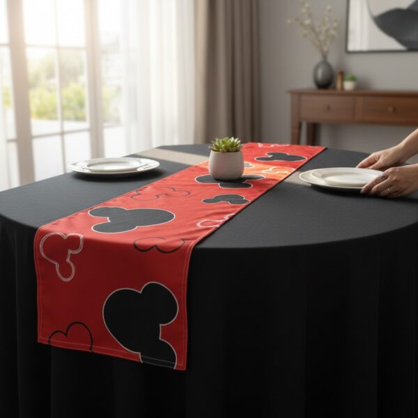 Alternative view of Mantel liso + 3 caminos disney