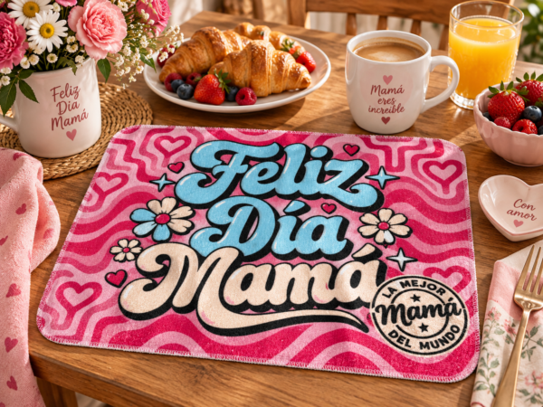 Individual Repasador Día de la madre franjas