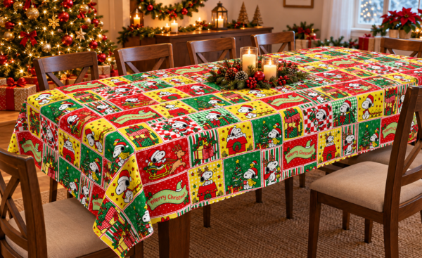 Mantel navideño Snoopy 240x150