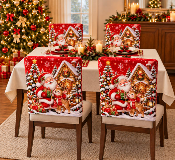 Funda de silla Pack x 4 Papa noel