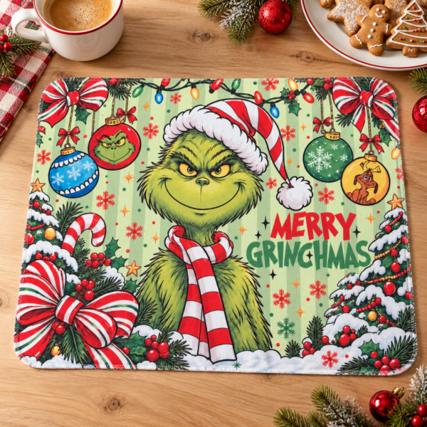 Individual Repasador Navideño Grinch Merry