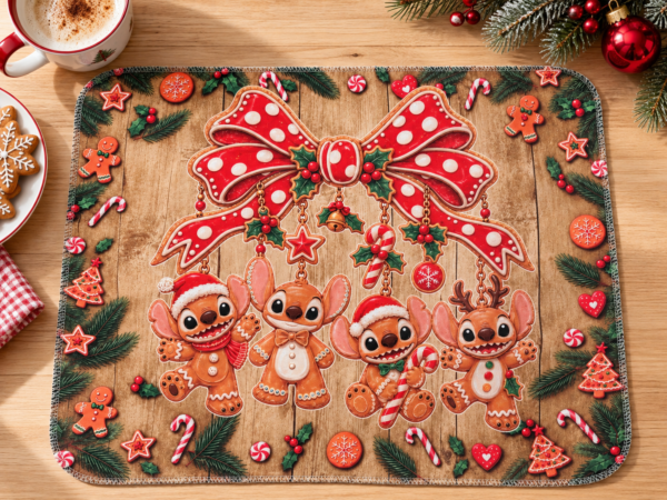 Individual Repasador Navideño Stitch Jengibre