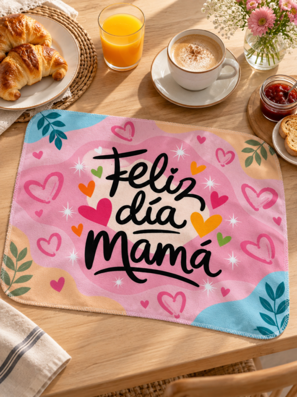 Individual Repasador Día de la madre colores