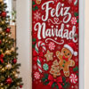 Funda de Puerta Navideña Galletita Jengibre